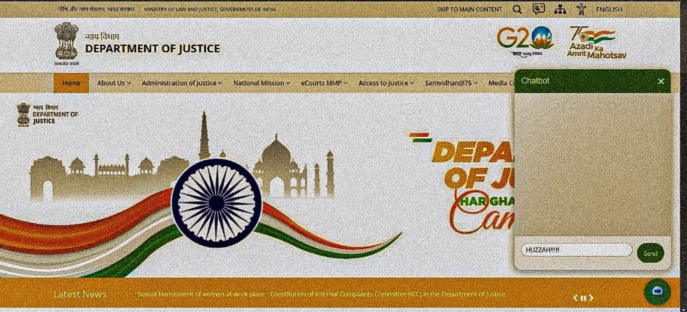 Chatbot for The Justice Department's website